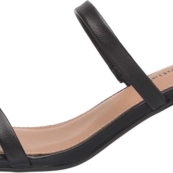 Women's Thin Two Strap Heeled Slide - Picture 8 of 8